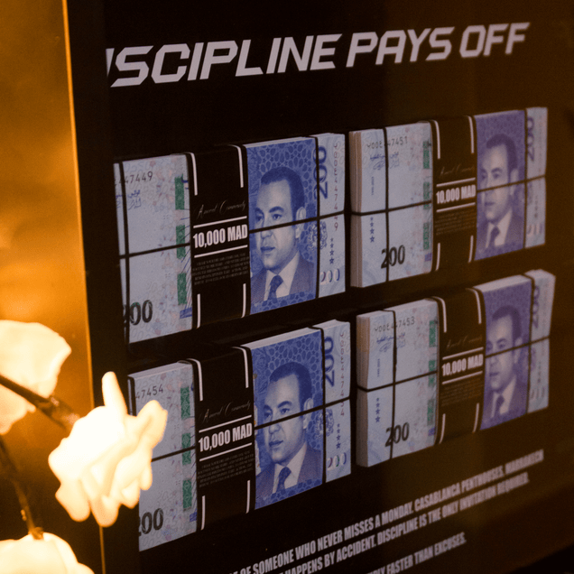 Discipline Pays Off 200 MAD  Œuvre d'art