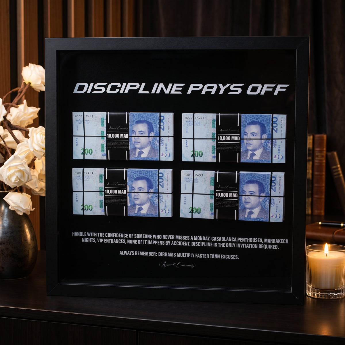 Discipline Pays Off 200 MAD  Œuvre d'art